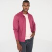 Hanorac cu fermoar din fleece periat, culoare uni