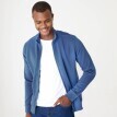 Hanorac cu fermoar din fleece periat, culoare uni