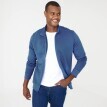 Hanorac cu fermoar din fleece periat, culoare uni