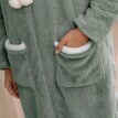 Halat de baie din fleece cu fermoar