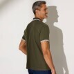 Cămașă polo din tricot piqué, cu mâneci scurte și dungi pe mâneci și guler