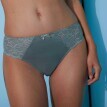 Komplet 2 klasycznych majtek Avila marki Confidence Lingerie® wykonanych z satynowej dzianiny z koronką