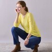 Sweter w jednolitym kolorze z okrągłym dekoltem