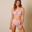 Biustonosz trójkątny Paia marki Confidence Lingerie® wykonany z mikrofibry i haftowanego tiulu, z formowanymi miseczkami, bez fiszbin