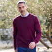 Sweter z okrągłym dekoltem, 80% wełny, 20% poliamidu