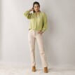 Halenka na knoflíčky s macramé