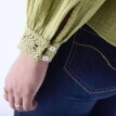 Halenka na knoflíčky s macramé