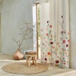 Perdea cu motive florale, bumbac-lin