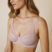Biustonosz push-up Confidence Lingerie® Paia z mikrofibry i haftowanego tiulu na fiszbinach