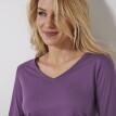 T-shirt z dekoltem w serek