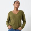 Sweter z dekoltem w serek z mieszanki moheru i wełny