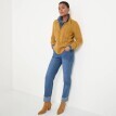 Sweter zapinany na zamek z wzorem warkocza