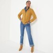Sweter zapinany na zamek z wzorem warkocza