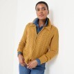 Sweter zapinany na zamek z wzorem warkocza
