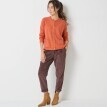 Pulover cu nasturi, cu model perlat