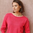 Sweter z dekoltem w łódkę z domieszką wełny