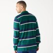 Tricou polo cu dungi și mâneci lungi, din tricot piqué