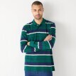 Tricou polo cu dungi și mâneci lungi, din tricot piqué