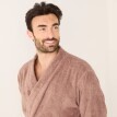 Однотонний халат з букле-махри від Colombine з коміром-кімоно