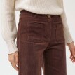 Pantaloni largi din catifea reiată, pentru siluete mai înalte
