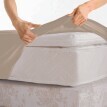 Cearșaf cu fermoar din percal de culoare uni, adâncime la colț 40 cm