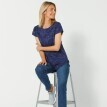 Tricou lung cu mâneci scurte și imprimeu