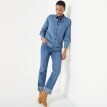 Sweter zapinany na guziki z wzorem warkocza