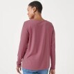 Tricou cu decolteu rotund, mâneci lungi și dantelă