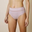 Majtki Confidence Lingerie® Paia z mikrofibry i haftowanego tiulu z wysokim stanem, 2 sztuki