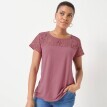 Tricou cu mânecă scurtă din dantelă