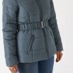 Krátka nepremokavá prešívaná bunda s opaskom, na zips