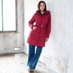 Nepromokavá dlouhá prošívaná bunda s páskem, na zip