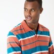 Tricou polo cu mânecă lungă, cu dungi, confecționat din tricot pique