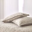 Cuvertură de pat jacquard cu model waffle și imprimeu cu frunze