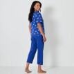 Pijamale cu pantaloni 3/4 și imprimeu cu stele