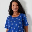 Pijamale cu pantaloni 3/4 și imprimeu cu stele
