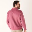 Hanorac călduros cu guler polo și broderie pe față