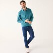 Hanorac călduros cu guler polo și broderie pe față