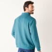 Hanorac călduros cu guler polo și broderie pe față