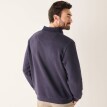 Hanorac călduros cu guler polo și broderie pe față