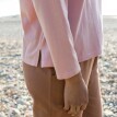 Tricou polo din jerseu bicolor cu mâneci lungi