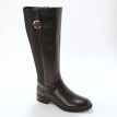 Kožené vysoké čižmy s gumou pre širšie lýtka