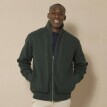 Cardigan căptușit călduros, tricotat fin cu 30% lână