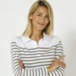 Csíkos jersey pólóing hosszú ujjal