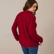 Sweter zapinany na zamek, z wzorem warkoczowym