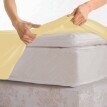 Prześcieradło z gumką perkalowe w jednolitym kolorze, głębokość narożnika 40 cm