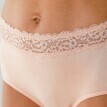 Set de 2 chiloți super maxi din bumbac elastic, cu dantelă în talie