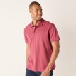 Tricou polo din piqué uni cu mâneci scurte