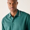 Tricou polo cu guler în dungi și mâneci lungi