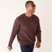 Sweter z okrągłym dekoltem, dzianina gładka z 30% wełny